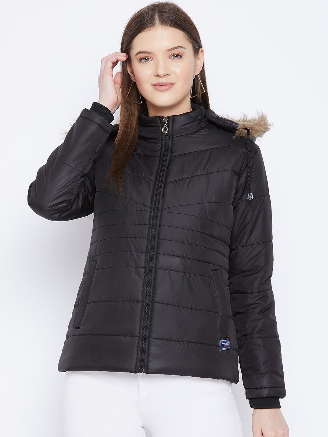 

VERO AMORE Women Black Colourblocked Insulator Puffer Jacket