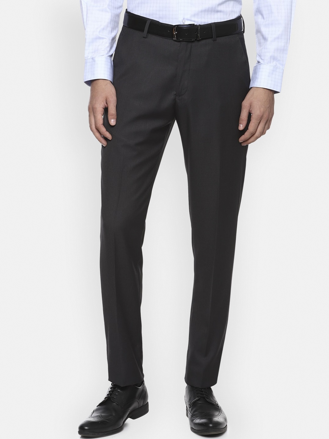 

Louis Philippe Men Black Slim Fit Formal Trousers