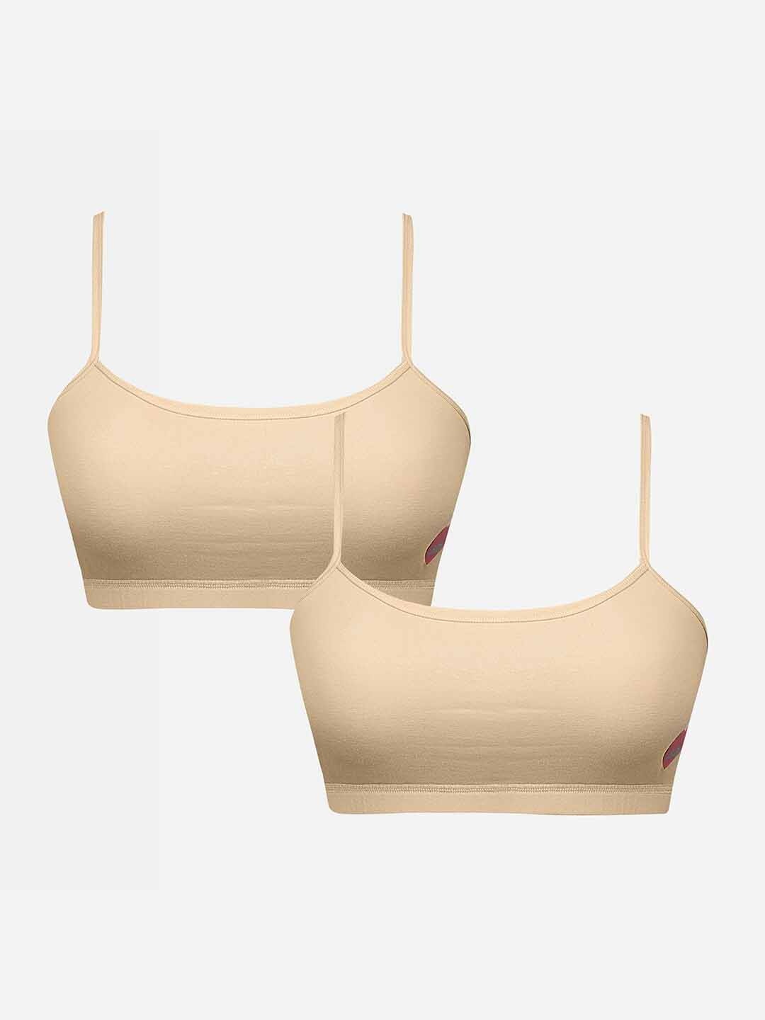 

Punkster Girls Pack of 2 Cream-Coloured Workout Bras