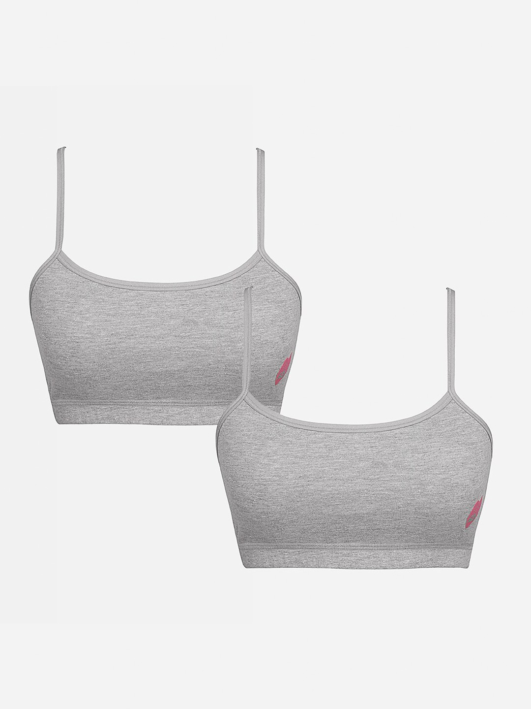 

Punkster Pack of 2 Girls Grey Melange Beginners Bra