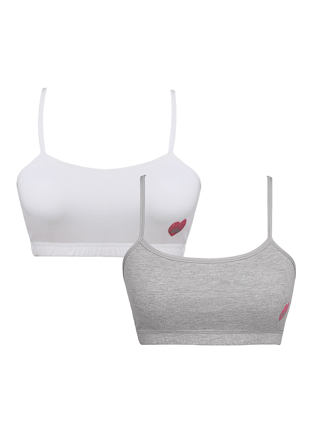

Punkster Pack Of 2 White & Grey Beginners Bra
