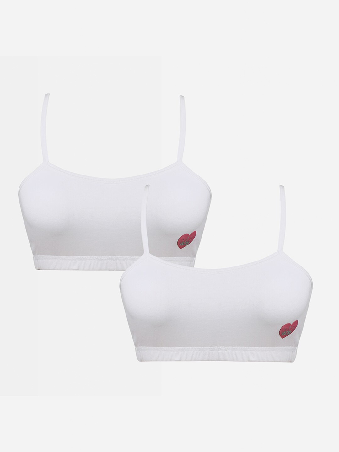 

Punkster Pack of 2 White Beginners Bra