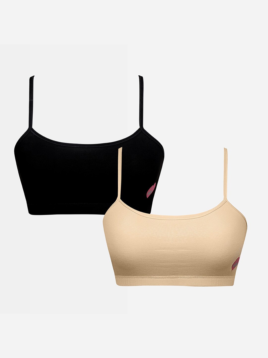 

Punkster Girls Black & Beige Pack of 2 Beginners Bra