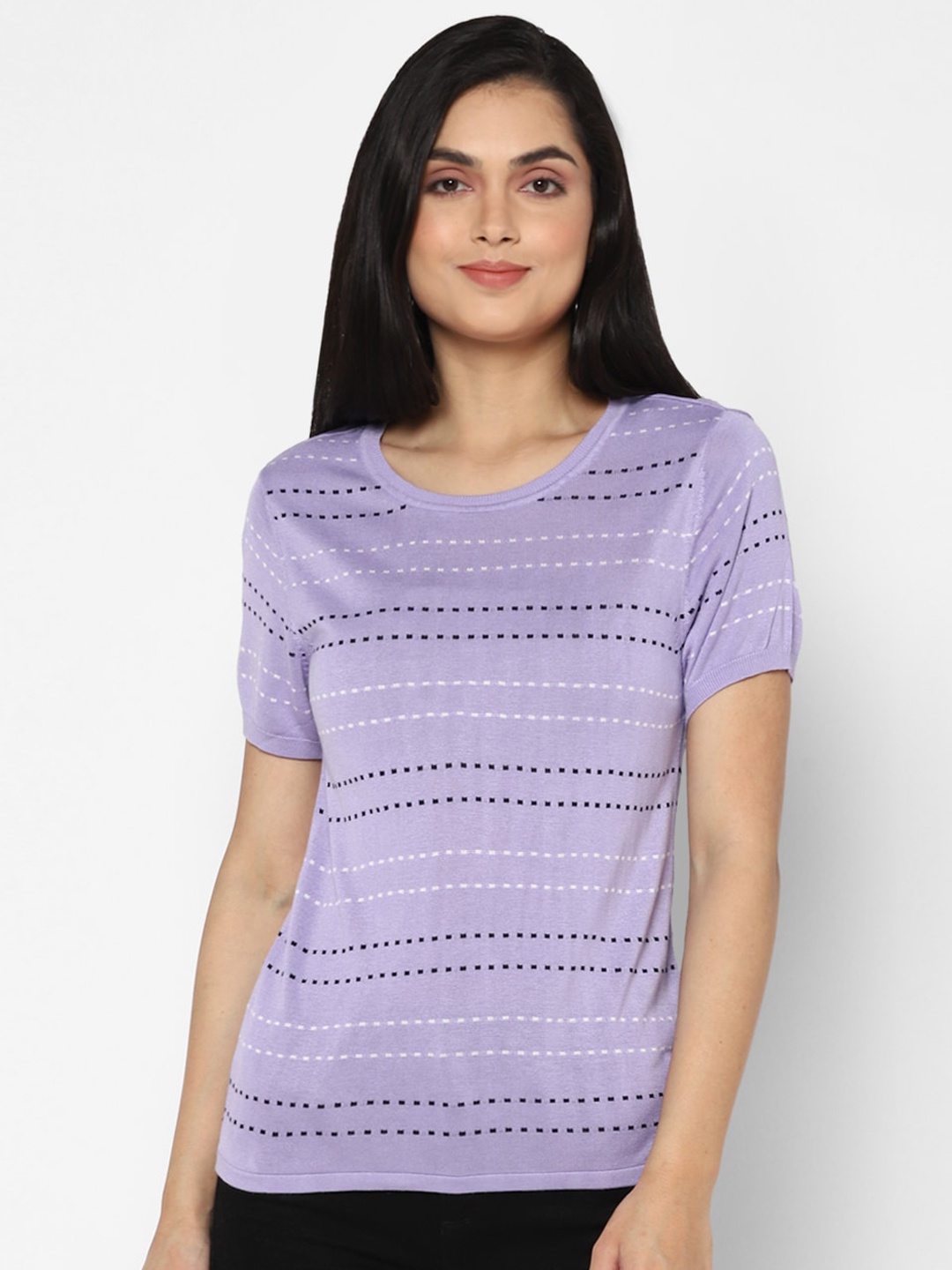 

Allen Solly Woman Women Purple Tribal Pack Of 2 T-shirt