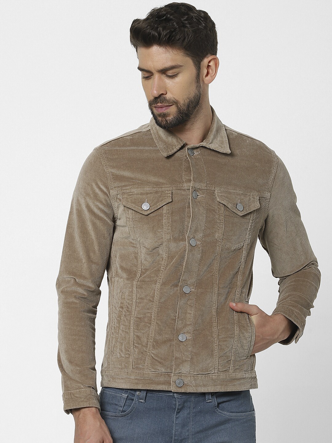 

SELECTED Men Beige Tailored Jacket