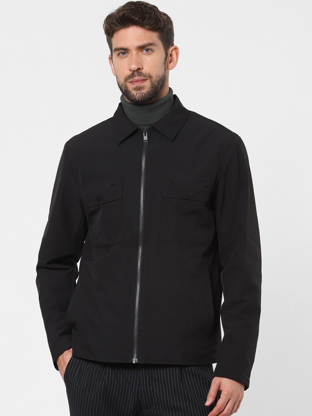 

SELECTED Men Black Solid Tailored Jacket
