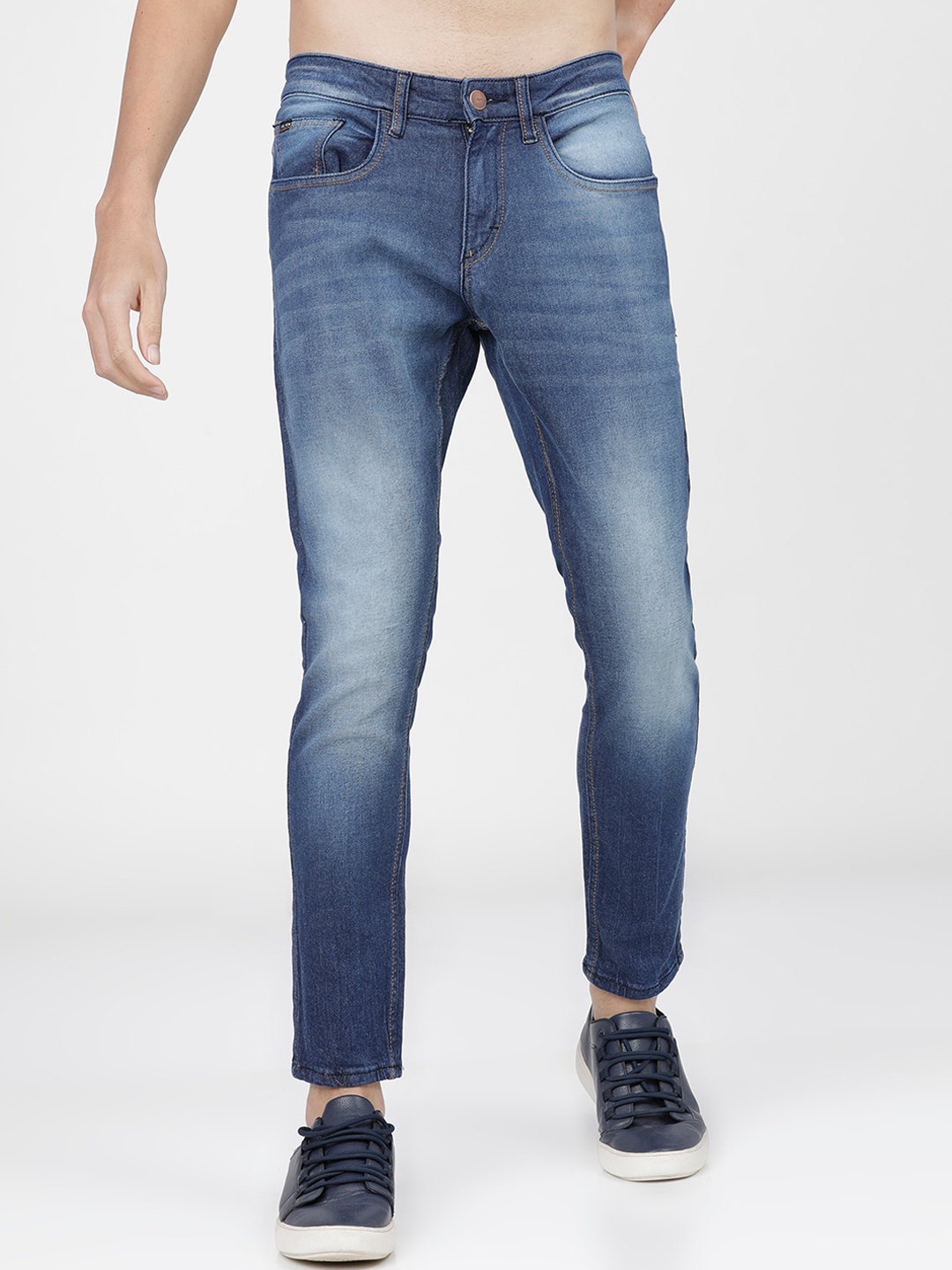 

KETCH Men Blue Tapered Fit Heavy Fade Stretchable Jeans