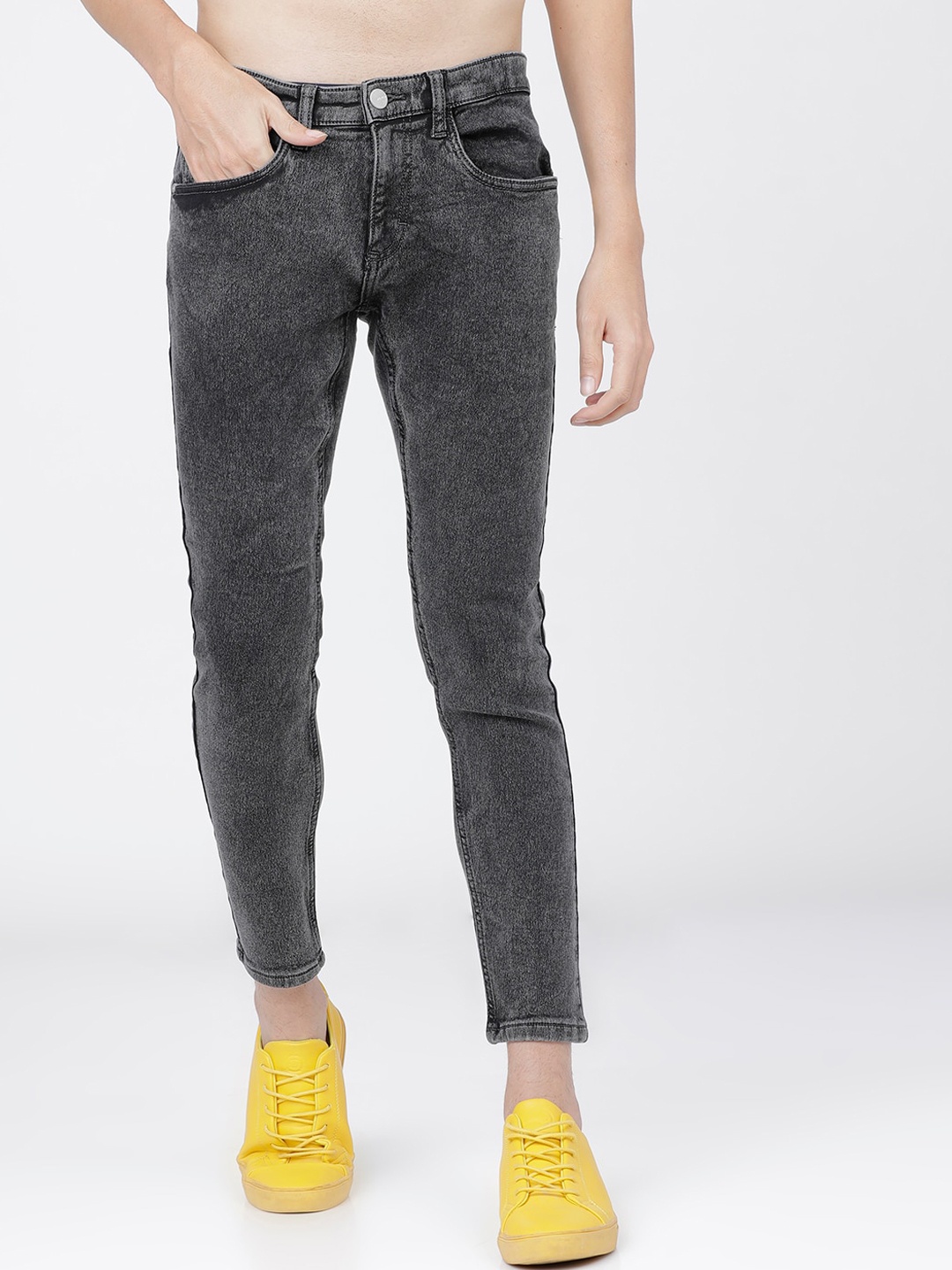 

KETCH Men Grey Tapered Fit Heavy Fade Stretchable Jeans