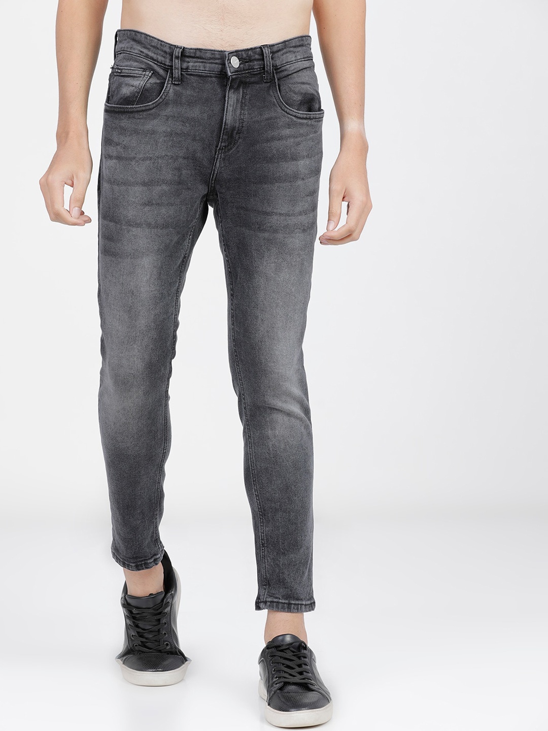 

KETCH Men Charcoal Grey Slim Fit Heavy Fade Stretchable Jeans