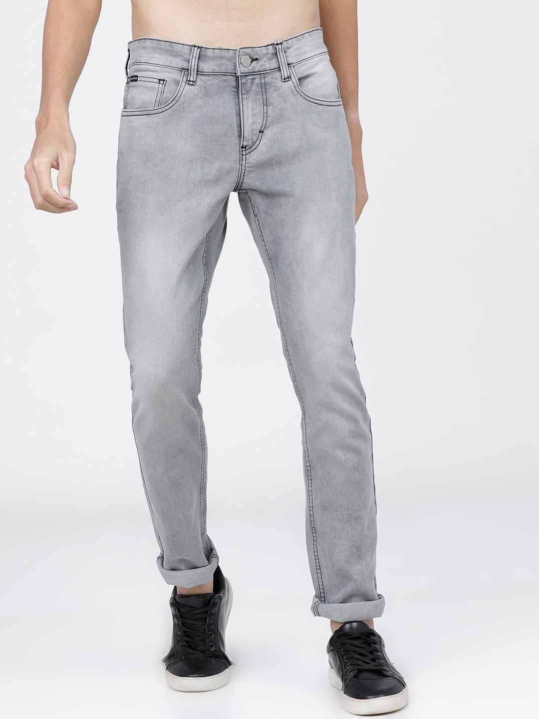 

KETCH Men Charcoal Slim Fit Heavy Fade Stretchable Jeans