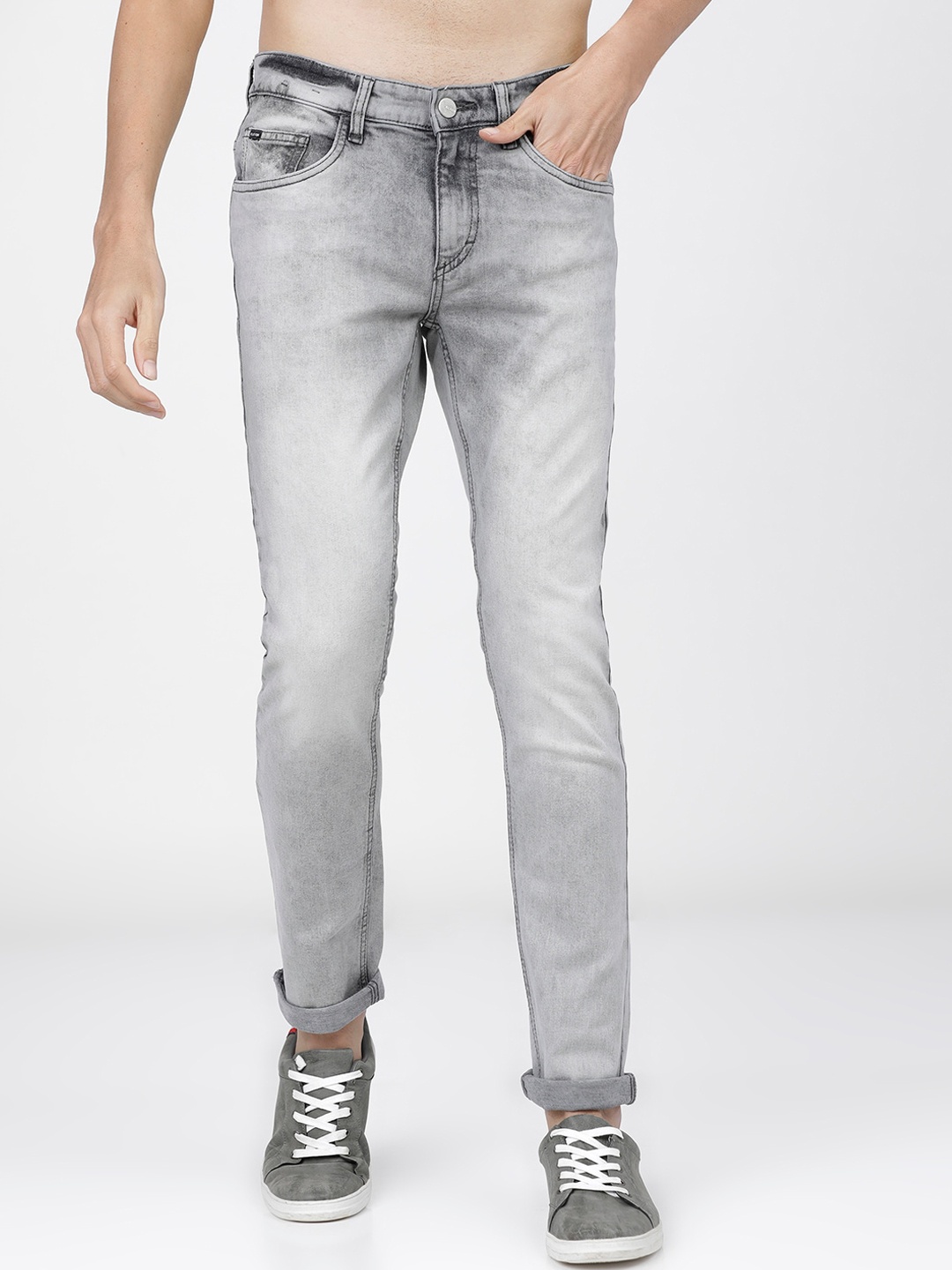 

KETCH Men Grey Slim Fit Heavy Fade Stretchable Jeans