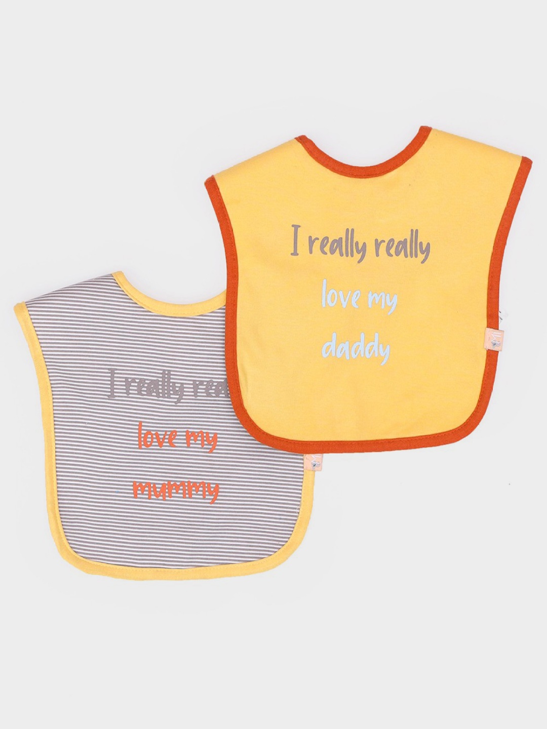 

MiArcus Infants Pack Of 2 Printed Bibs, Yellow
