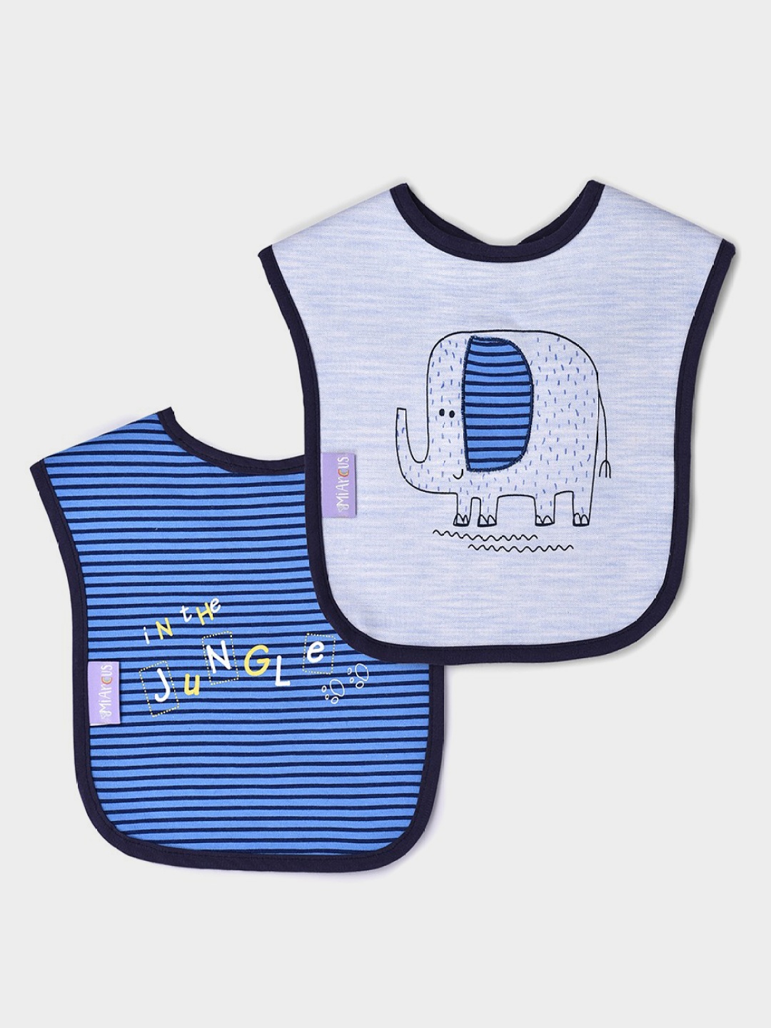 

MiArcus Unisex Kids Pack Of 2 Printed Bibs, White