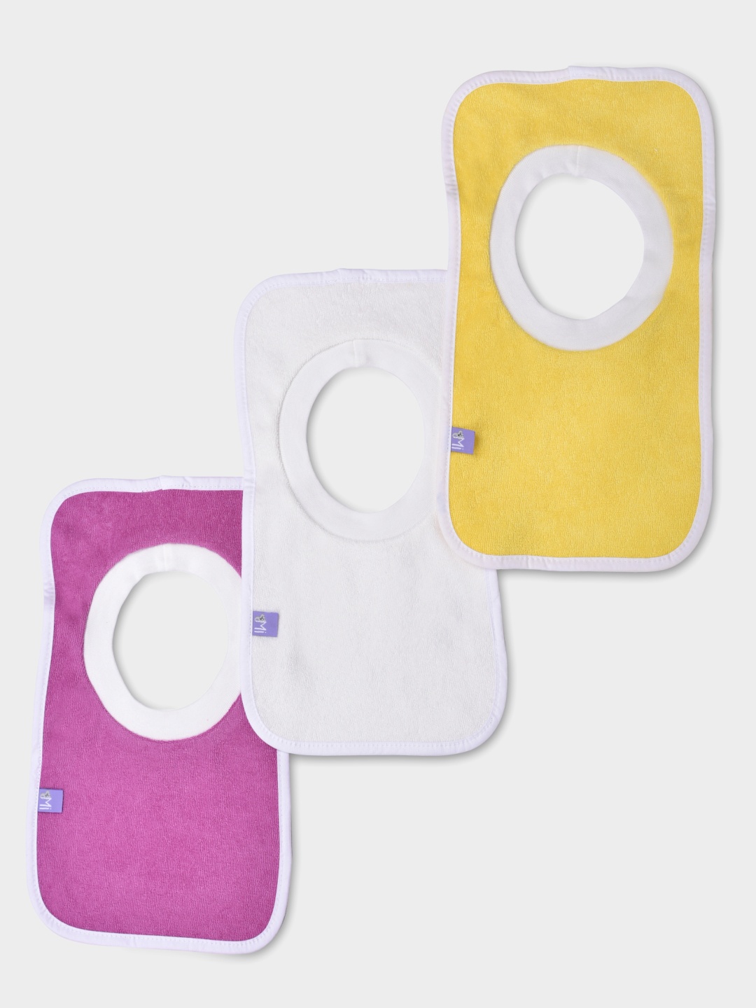 

MiArcus Unisex Kids Pack Of 3 Solid Bibs, Purple