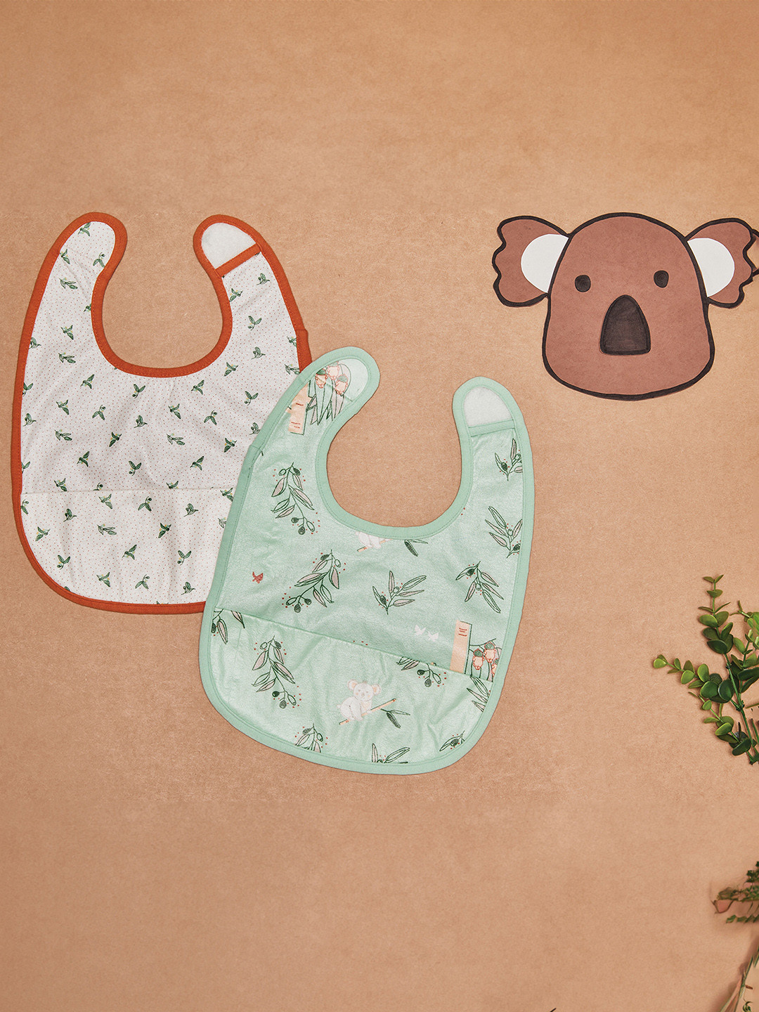 

MiArcus Kids Pack Of 2 Bibs, Green