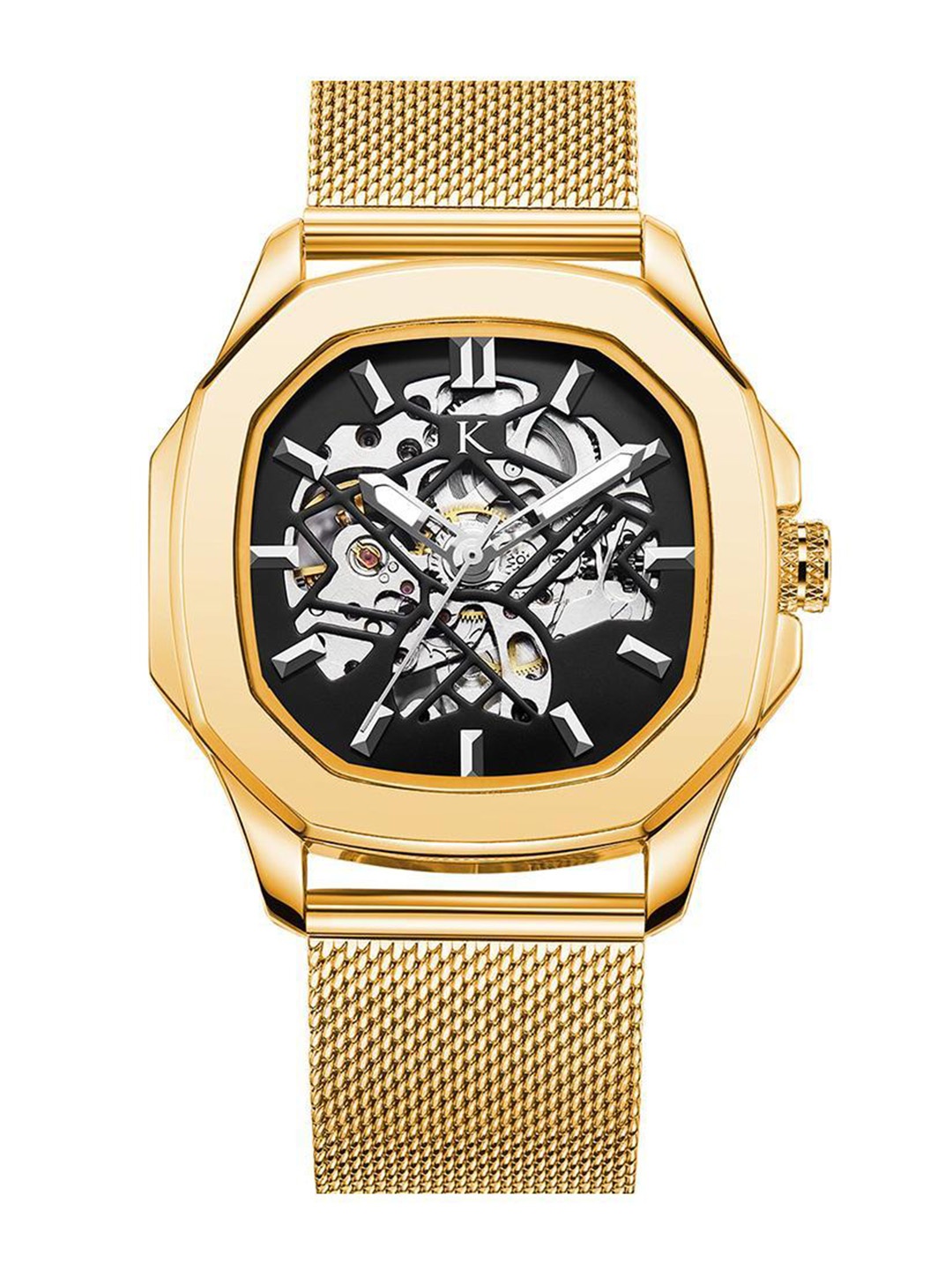 

KREDO Women OTUS Donna Gold Automatic Skeleton Analogue Watch-KW089