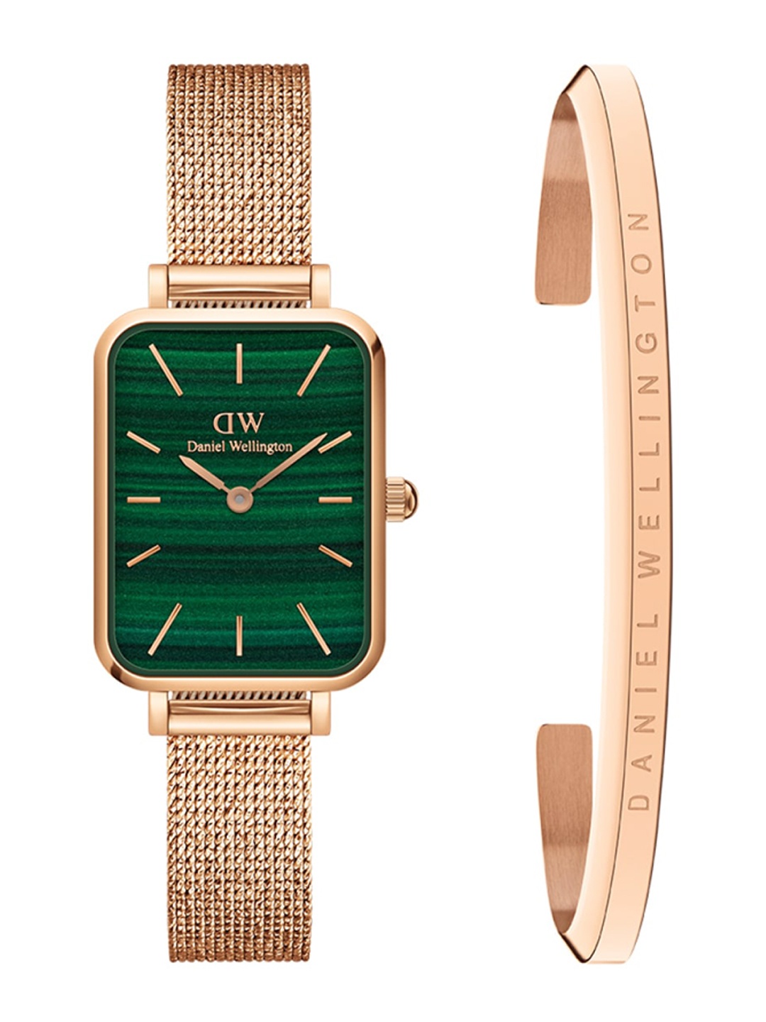 

Daniel Wellington Women Rose Gold-Toned & Green Stainless Steel Watch Gift Set DW00501157