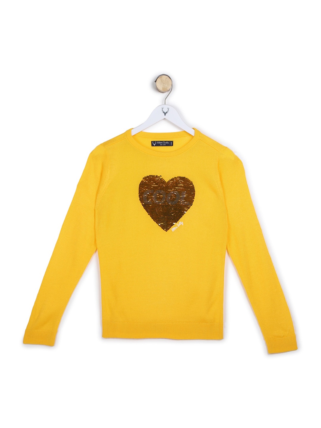 

Allen Solly Junior Girls Yellow Pure Cotton Pullover Sweater