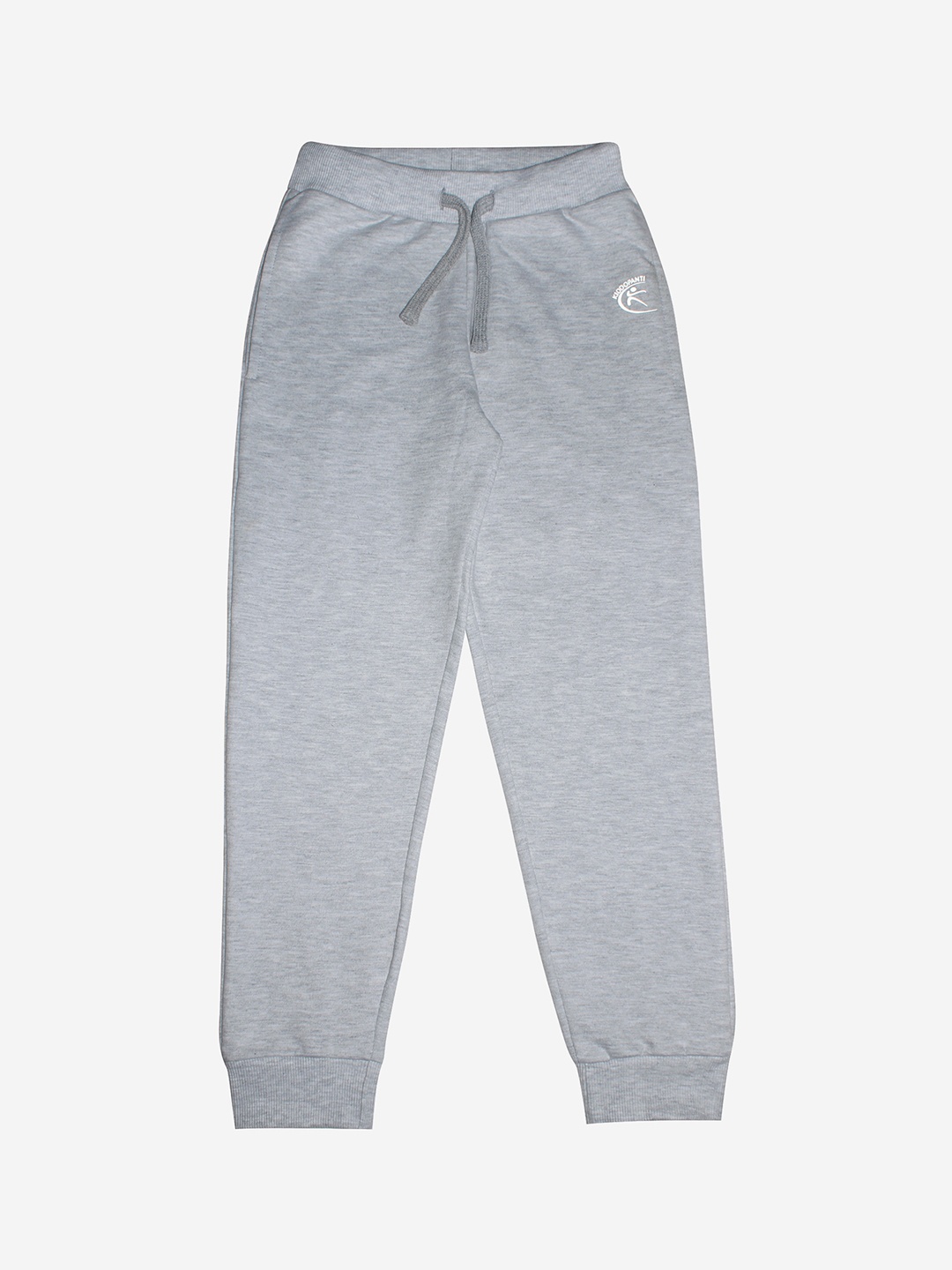 

KiddoPanti Kids Grey Melange Solid Pure Cotton Joggers