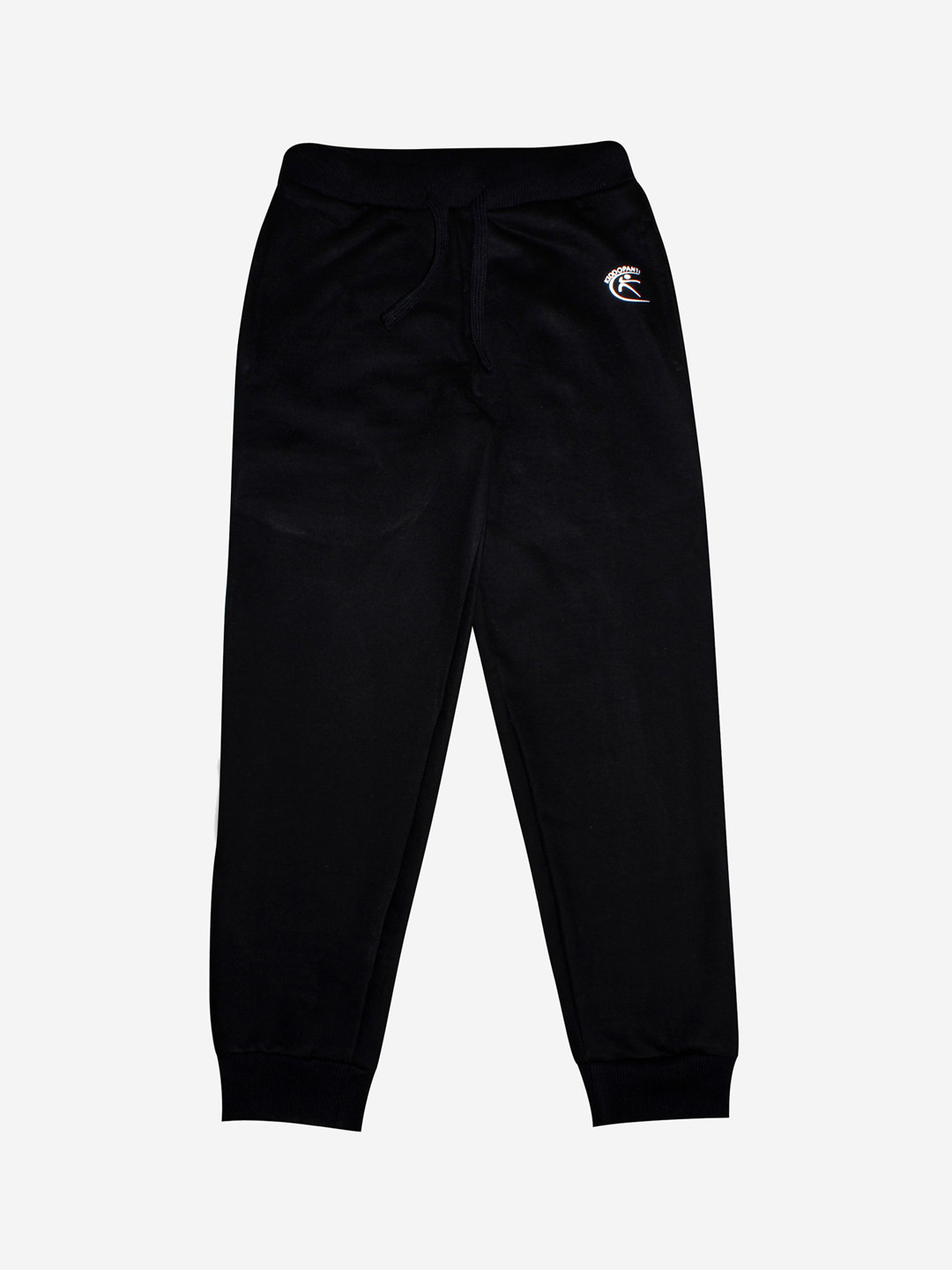 

KiddoPanti Kids Black Solid Pure Cotton Fleece Joggers