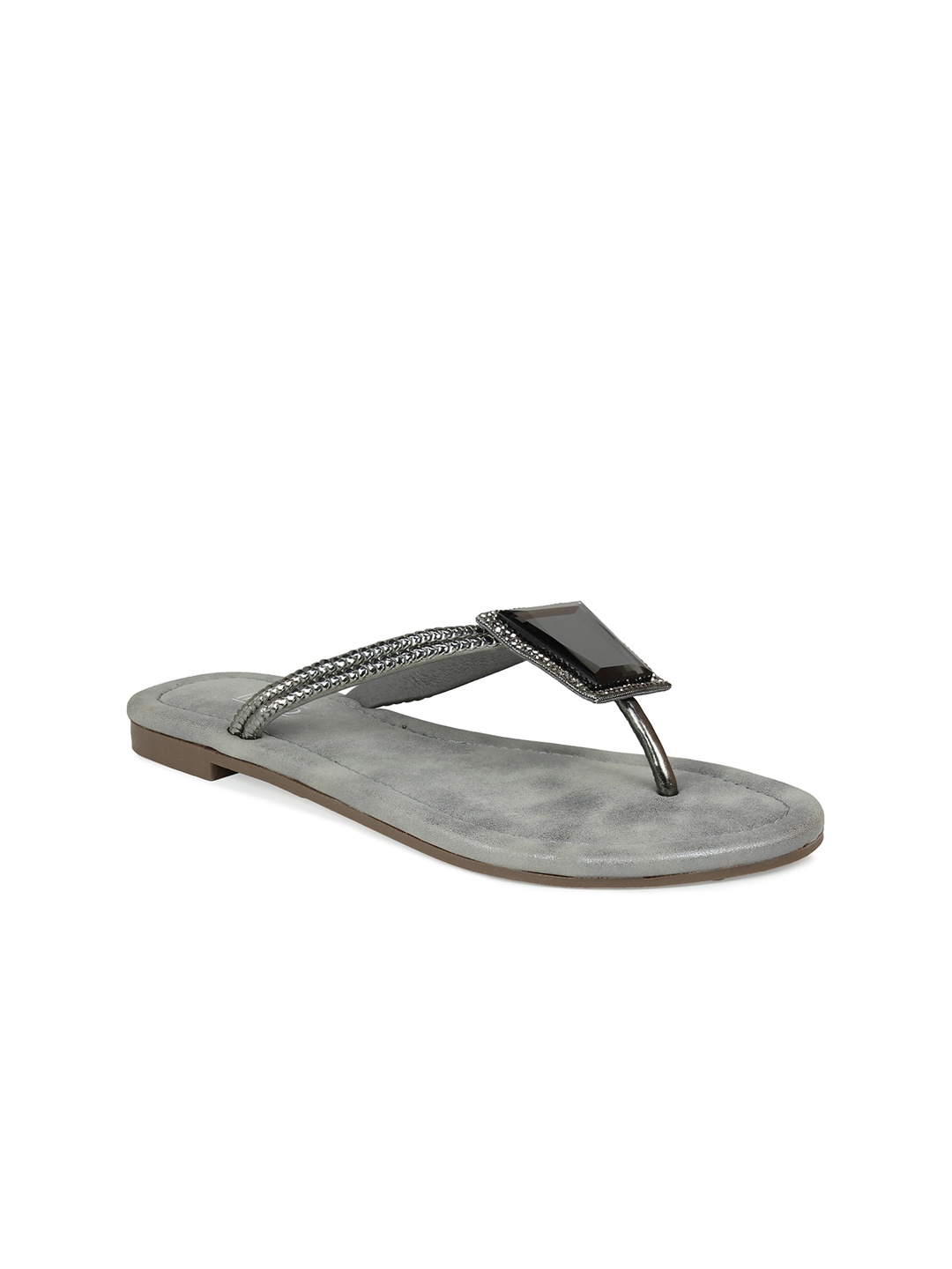 

Inc 5 Women Grey Ethnic T-Strap Flats