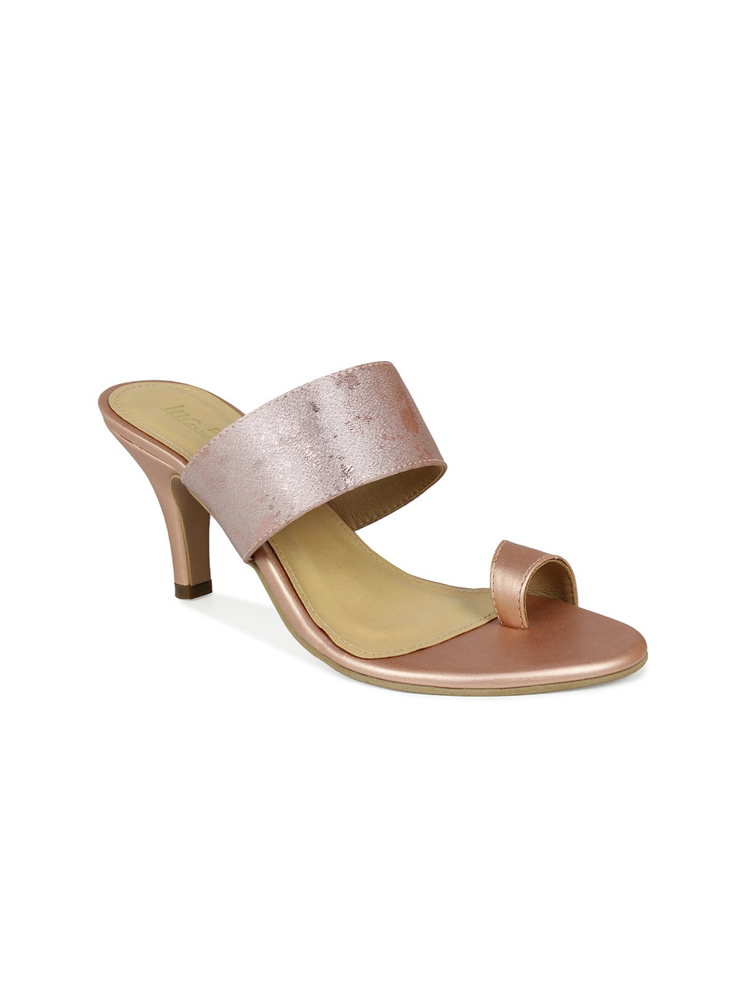 

Inc 5 Women Rose Gold Solid One Toe Slim Heels