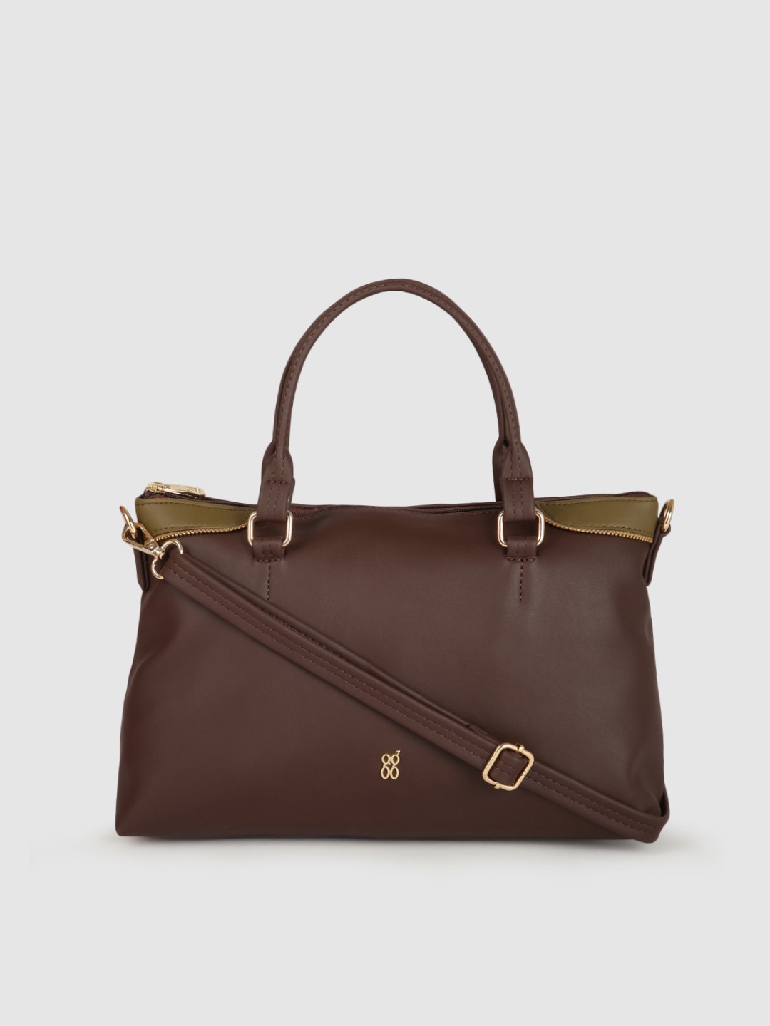 

Baggit Brown Solid Handheld Bag