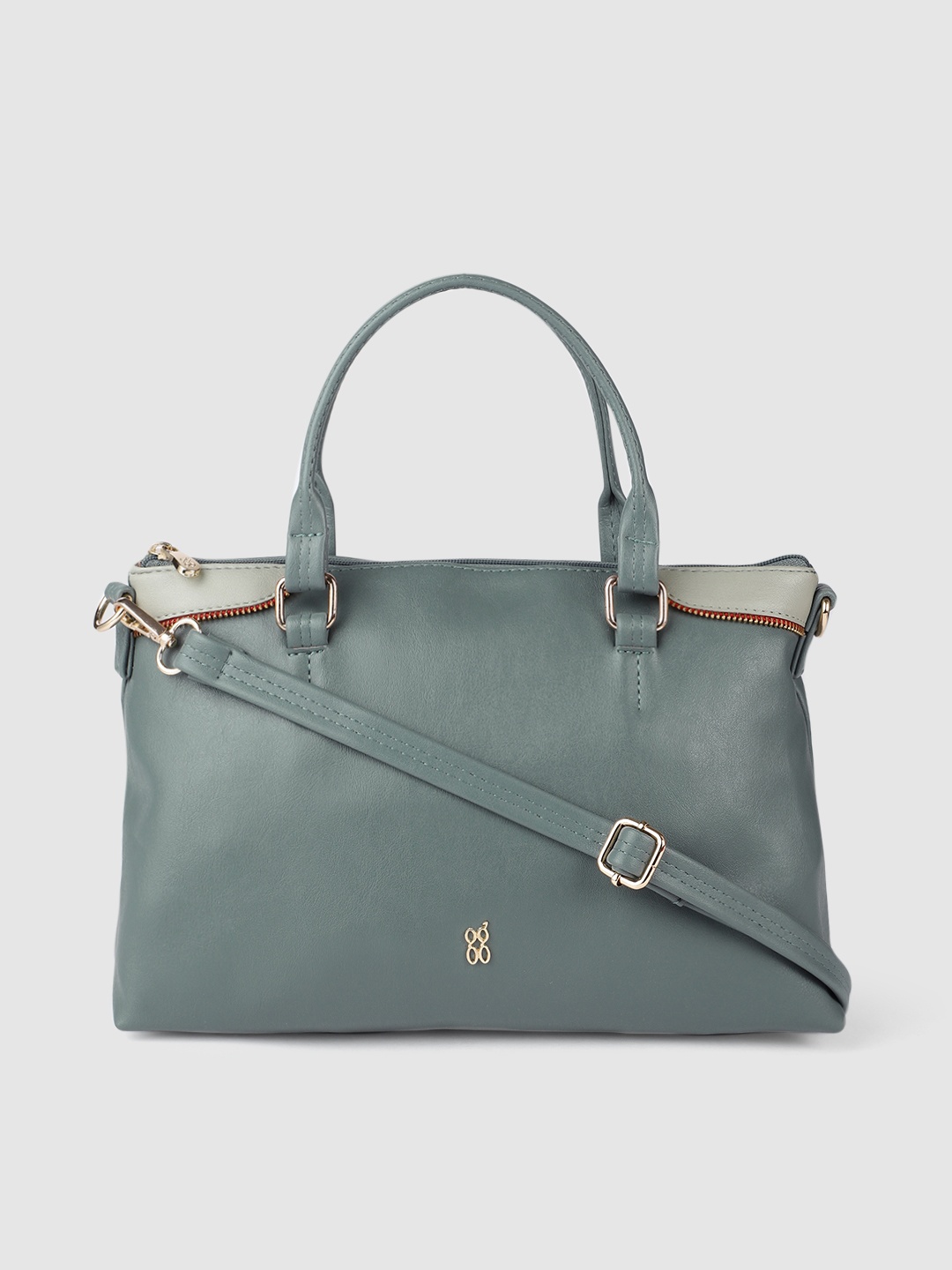 

Baggit Blue Solid Structured Handheld Bag