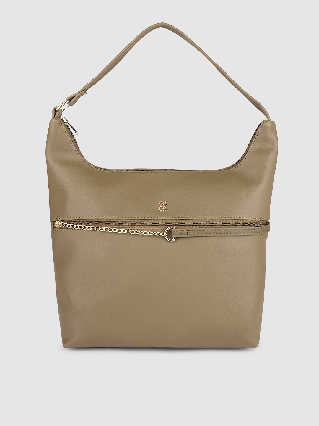 

Baggit Olive Green Solid Hobo Bag
