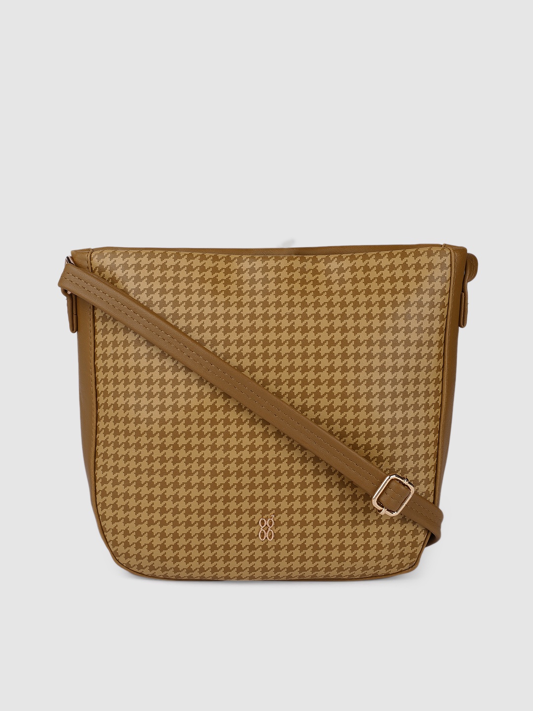 

Baggit Olive Green Abstract Printed Synthetic Leather Regular Structured Sling Bag