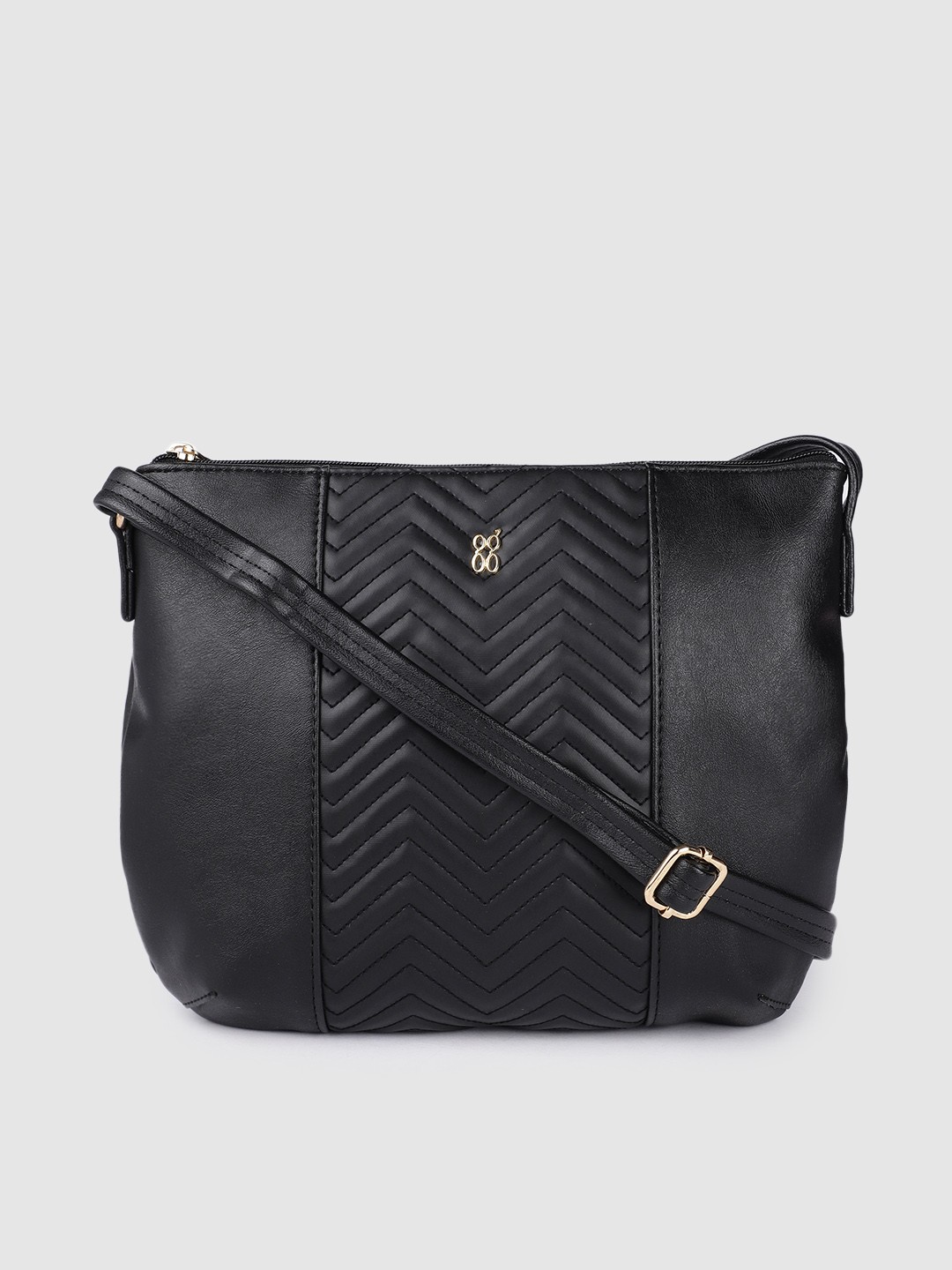 

Baggit Black Geometric Textured LXE LEAGUE E ASHLYN Sling Bag