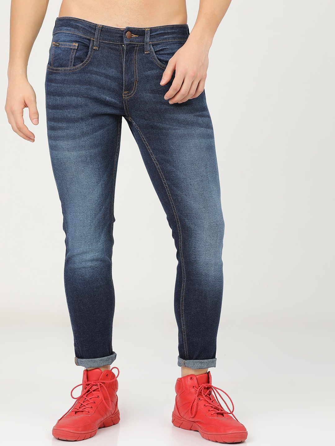 

KETCH Men Blue Tapered Fit Heavy Fade Stretchable Jeans