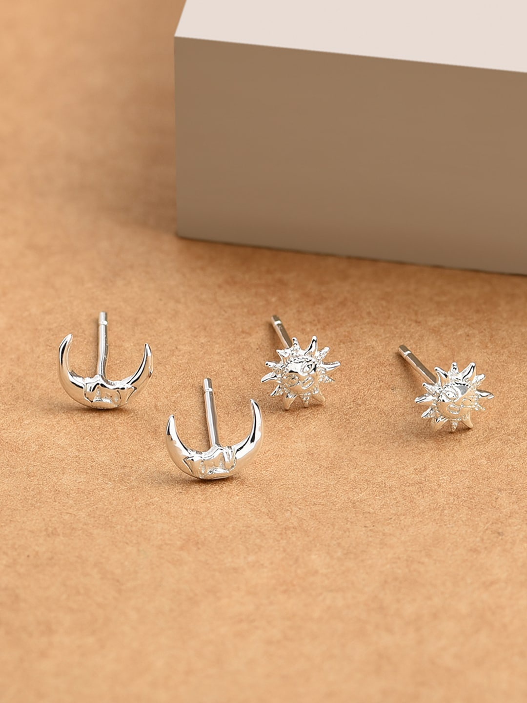 

Accessorize Silver-Toned Quirky Studs Earrings