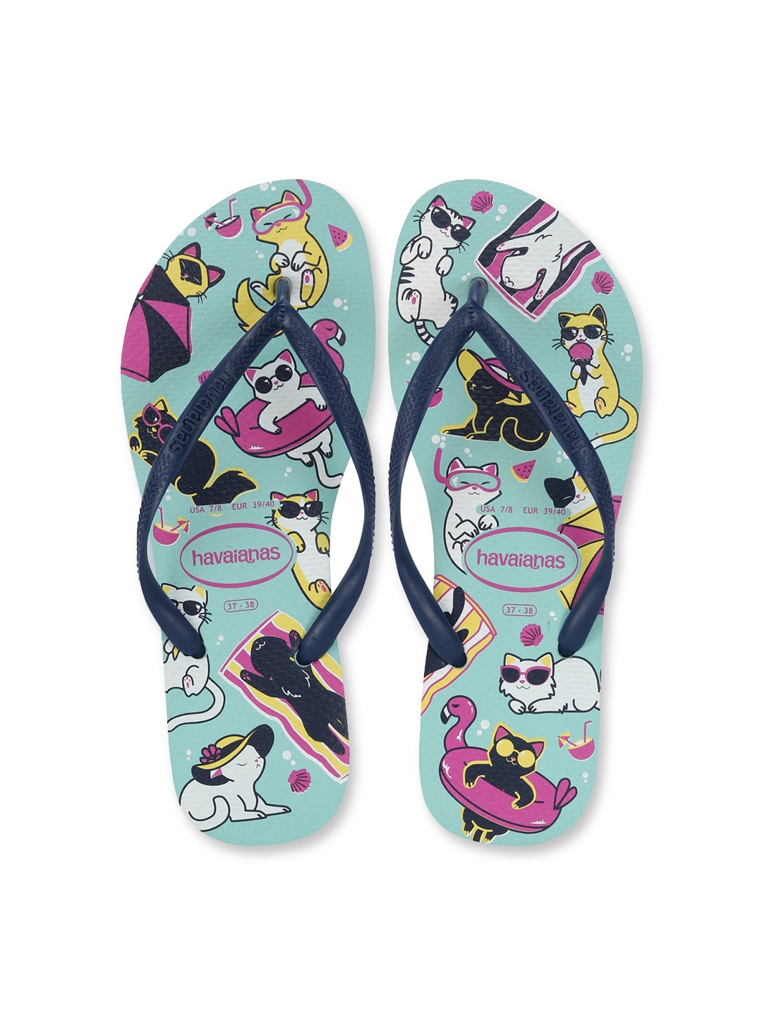 

Havaianas Women Blue & White Printed Thong Flip-Flops