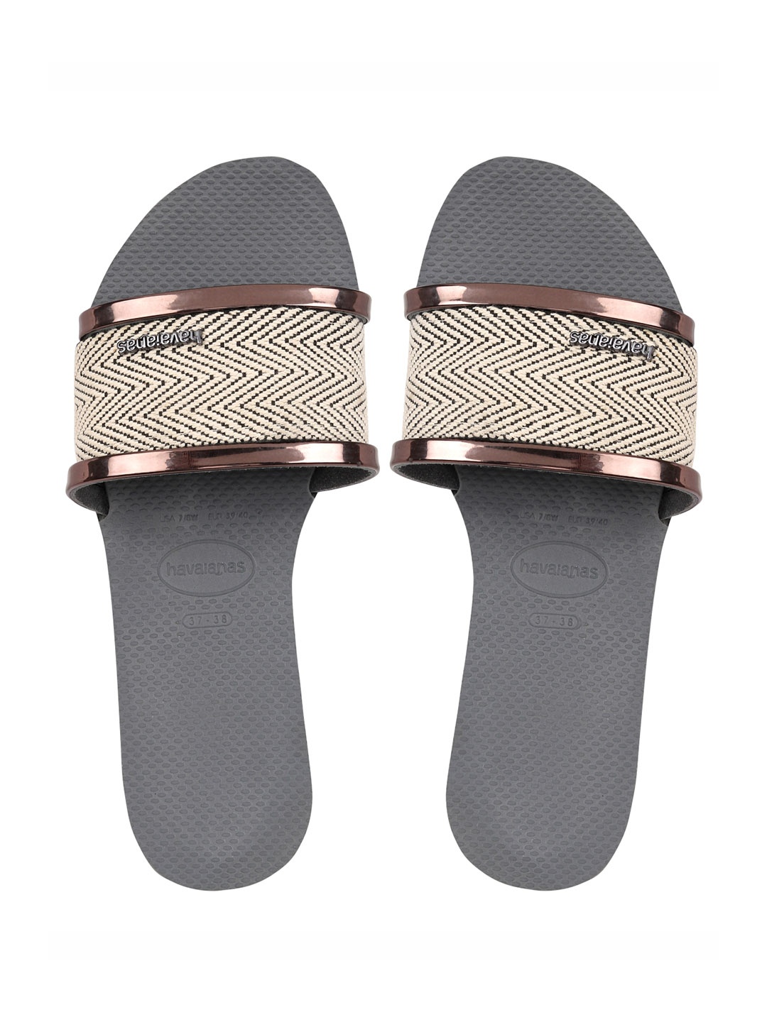 

Havaianas Women Grey Rubber Thong Flip-Flops