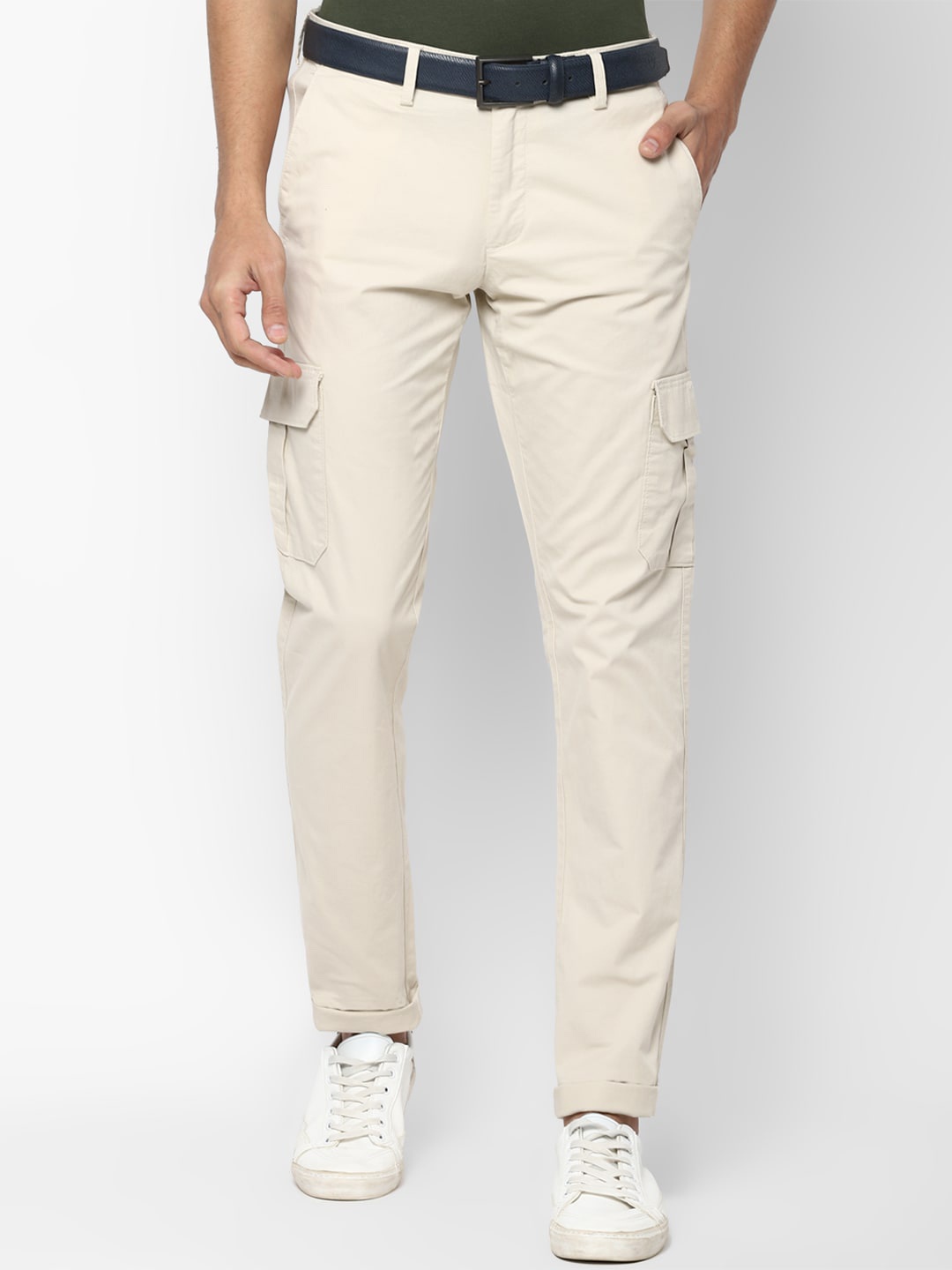 

Allen Solly Men Beige Slim Fit Trousers