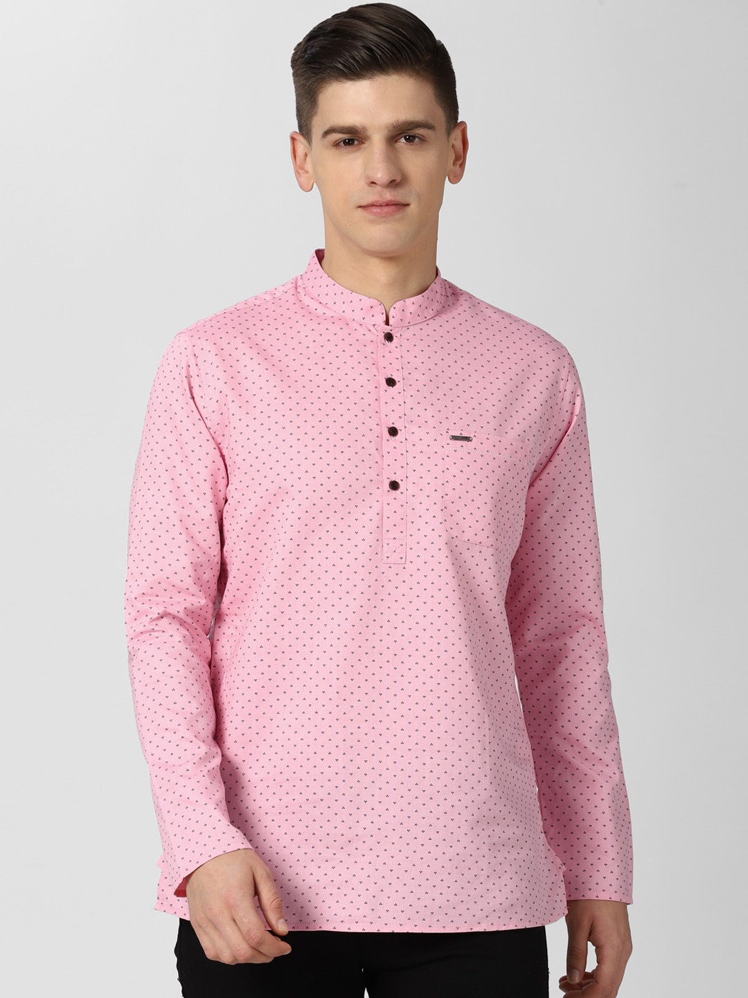 

Peter England Men Pink Printed Kurta