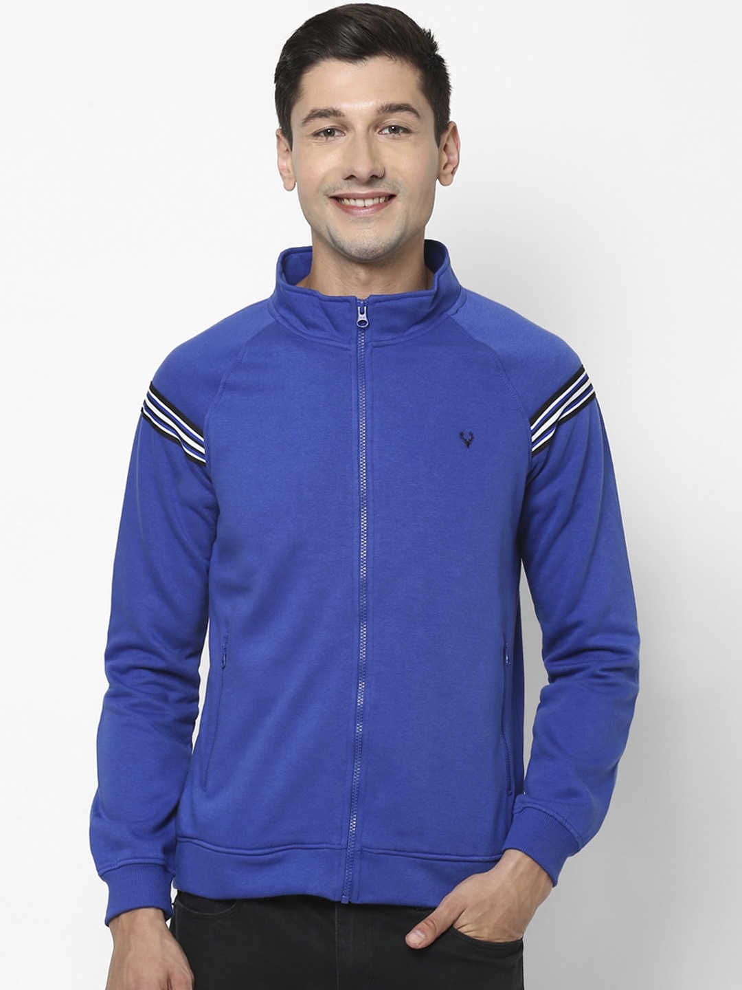 

Allen Solly Men Blue Solid Sweatshirt