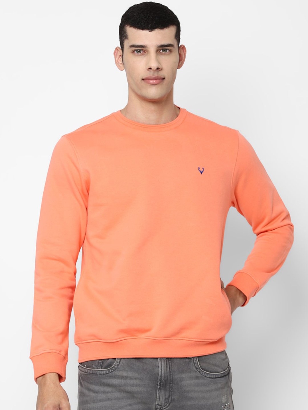 

Allen Solly Men Orange Sweatshirt