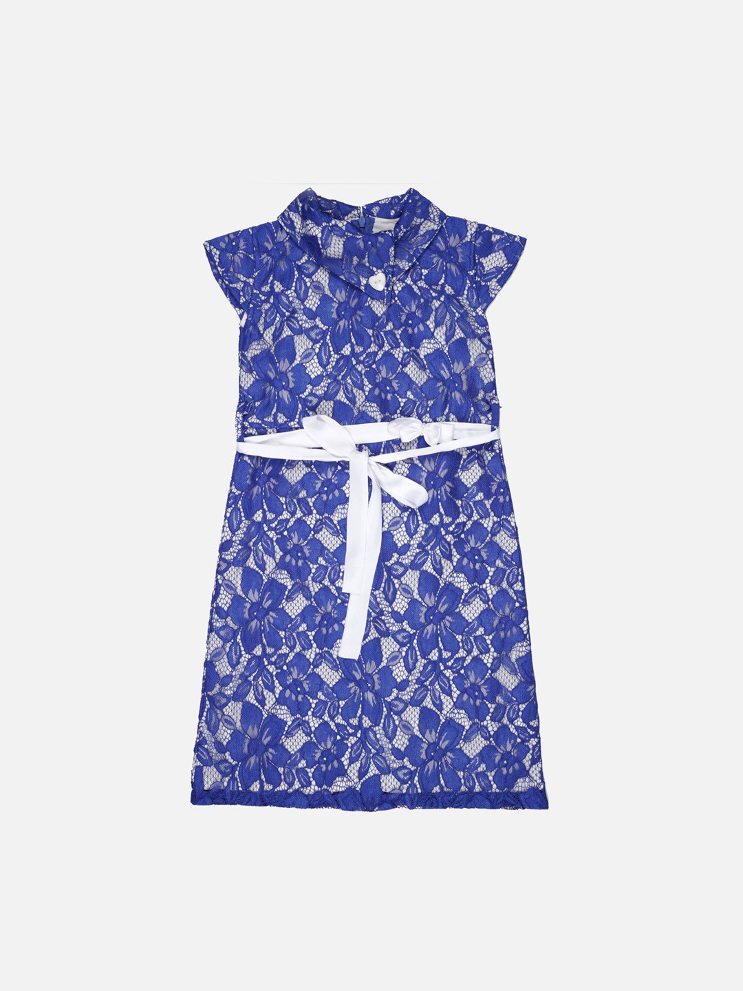 

Zyra Kids Blue Floral A-Line Dress