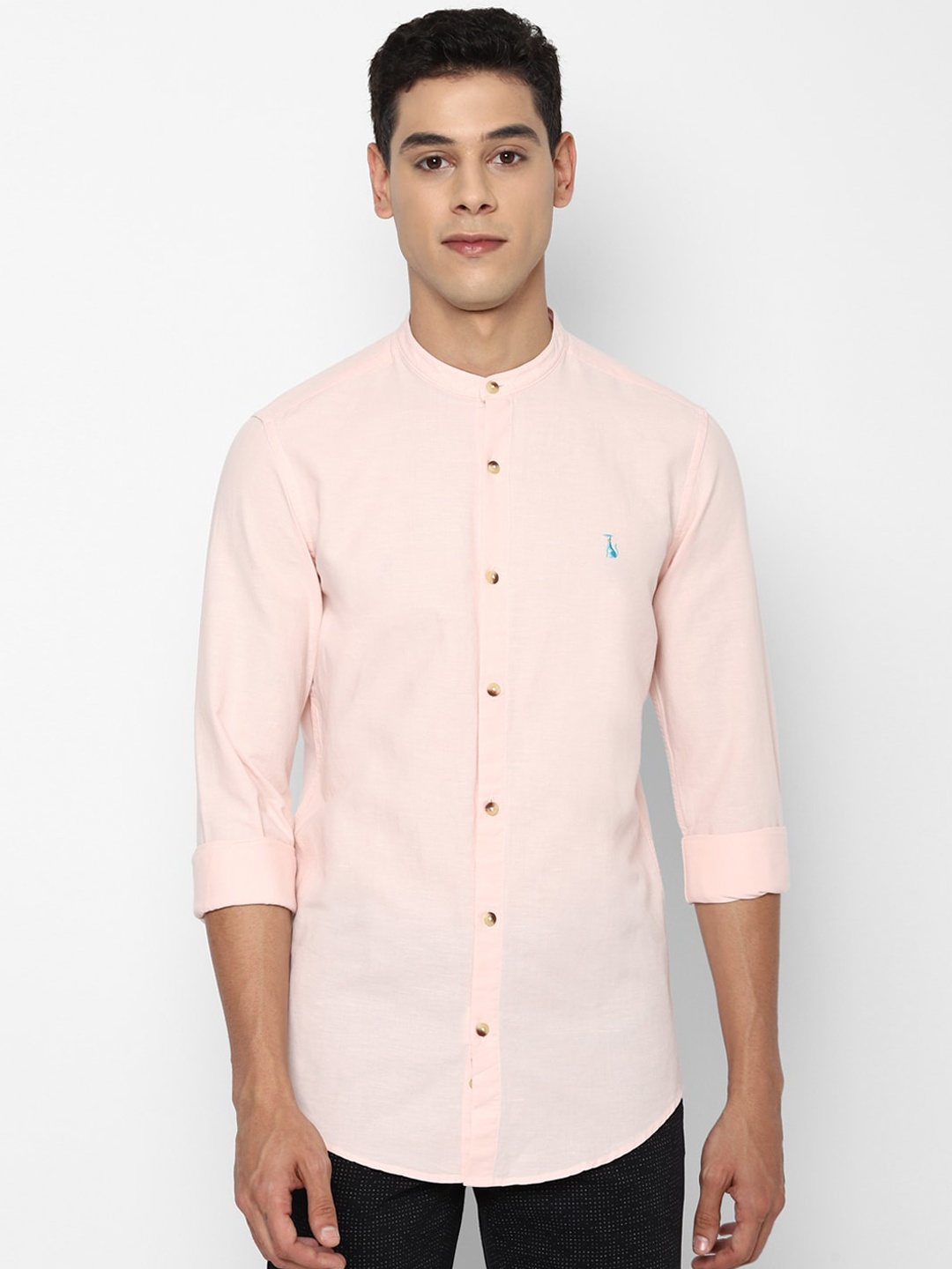 

SIMON CARTER LONDON Men Pink Solid Slim Fit Casual Shirt