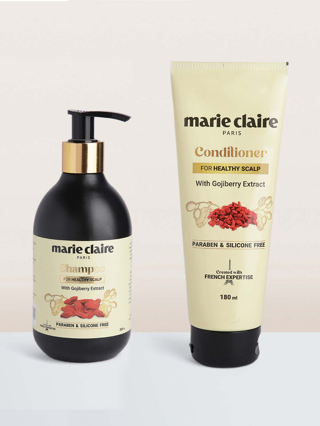 

Marie Clarie Gojiberry Extract Shampoo & Conditioner Set, Beige
