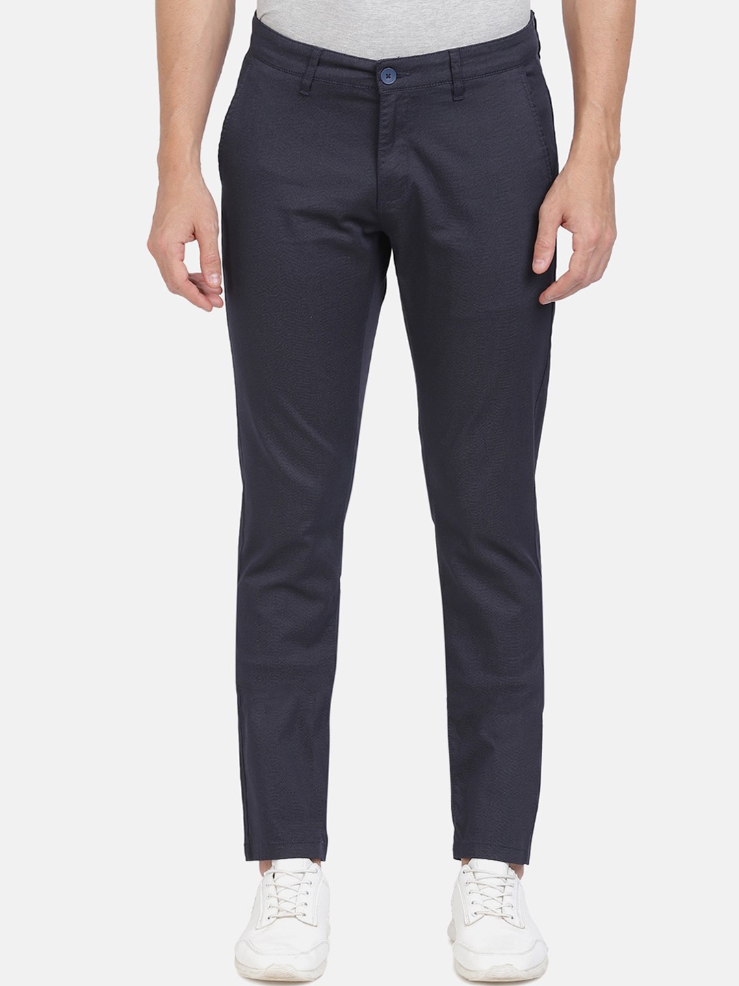 

Crocodile Men Navy Blue Slim Fit Trousers