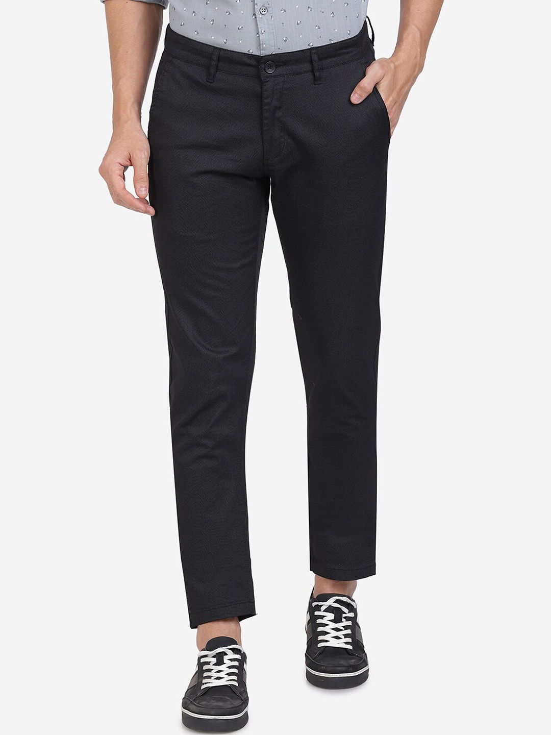 

Crocodile Men Black Slim Fit Cotton Trousers