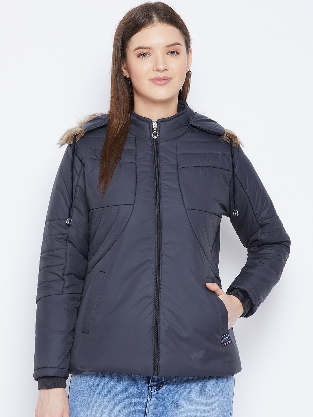 

VERO AMORE Women Navy Blue Insulator Padded Jacket