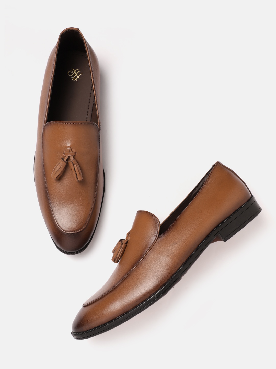 

House of Pataudi Men Brown Formal Loafers