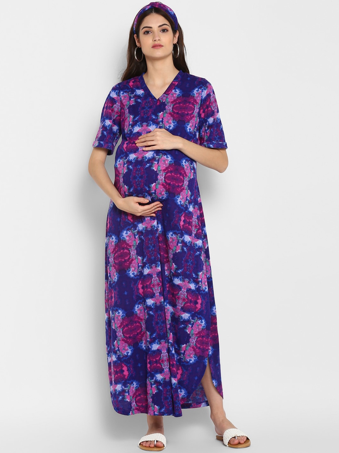 

Momsoon Maternity Purple Floral Maxi Dress