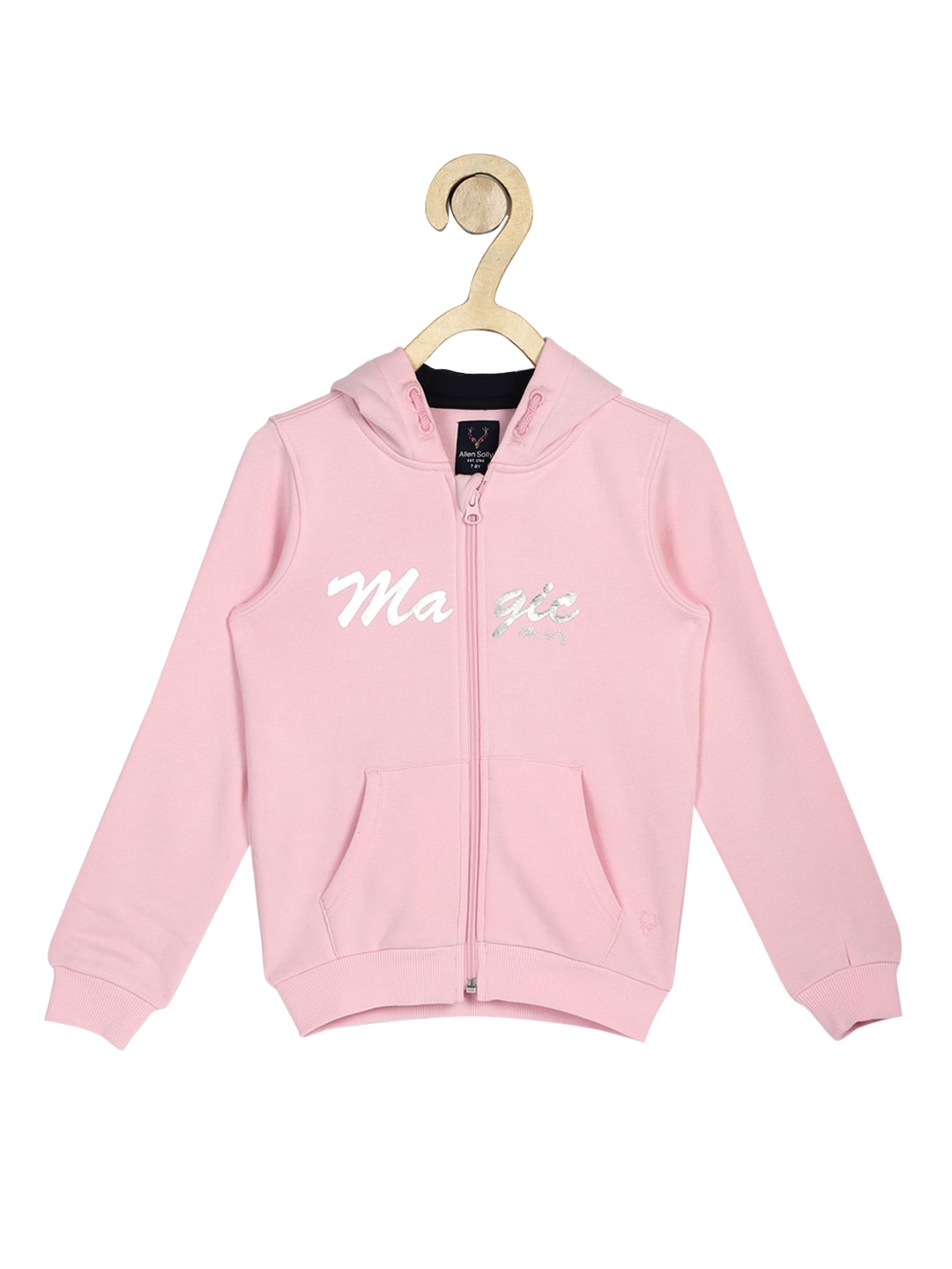 

Allen Solly Junior Girls Pink Hooded Sweatshirt