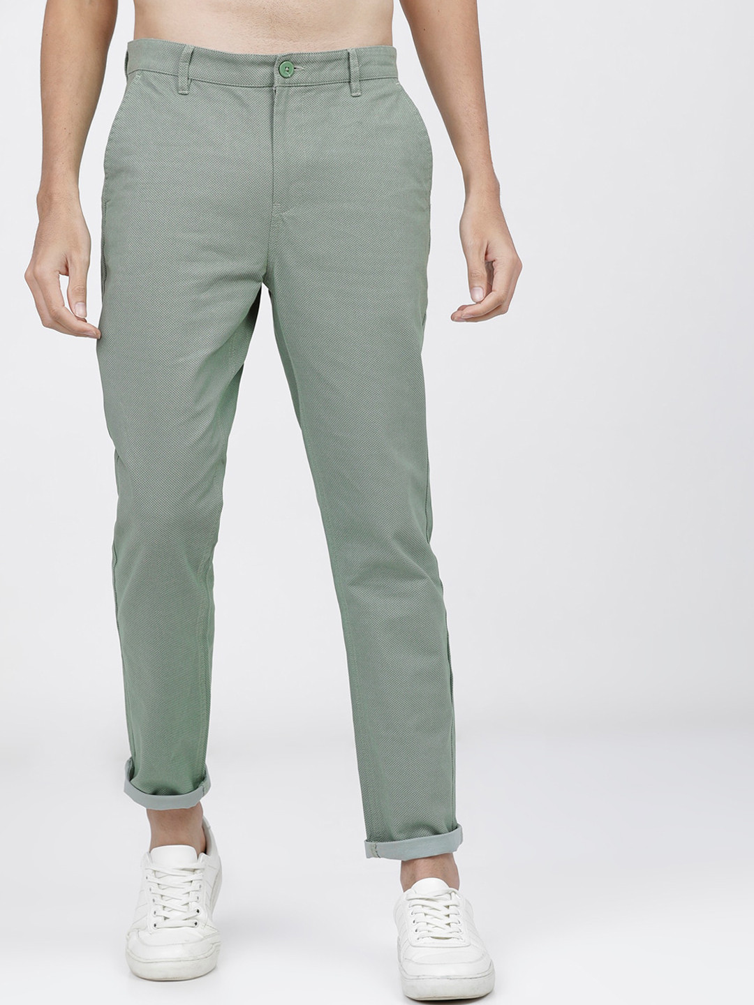 

KETCH Men Grey Slim Fit Cotton Chinos