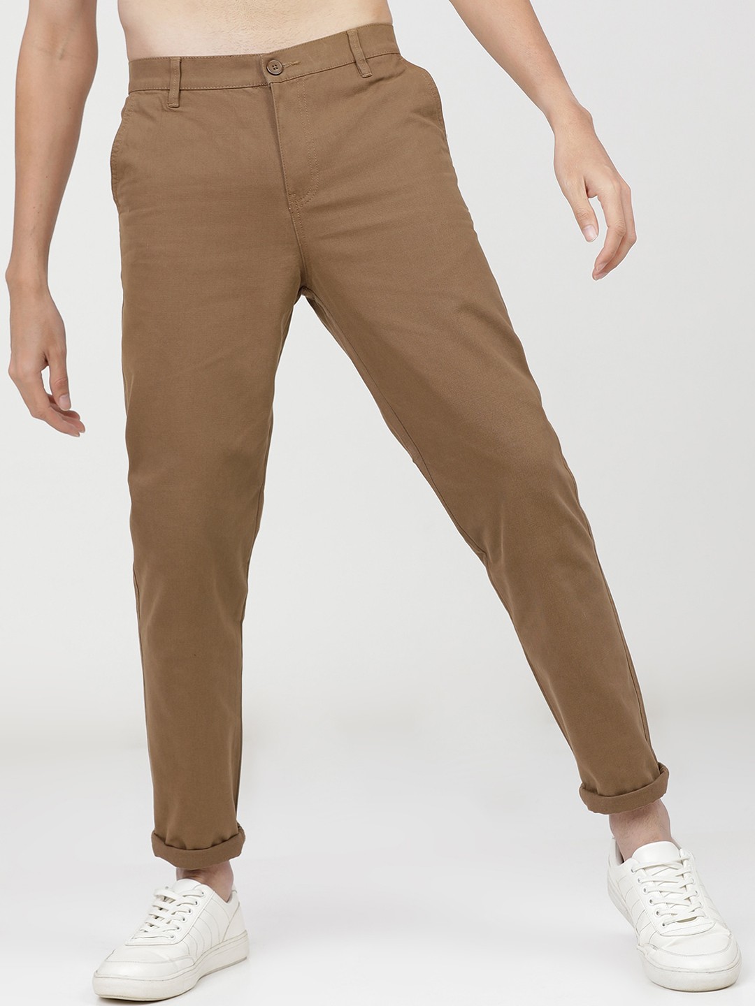

KETCH Men Brown Slim Fit Trousers
